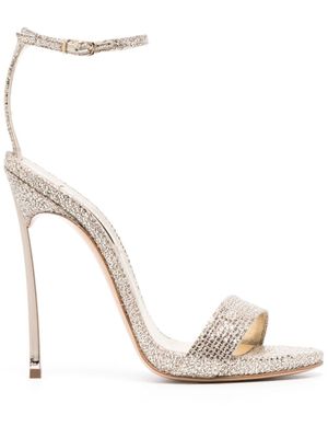 Casadei sandales Blade 120 mm à fini métallisé - Tons neutres