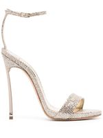 Casadei sandales Blade 120 mm à fini métallisé - Tons neutres