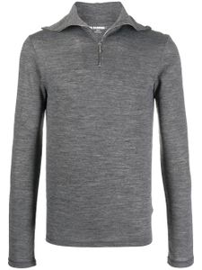 Jil Sander sweat chiné à logo imprimé - Gris