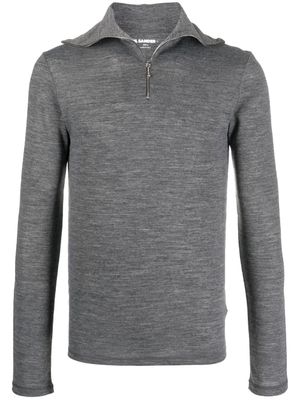 Jil Sander t-shirt chiné à logo imprimé - Gris