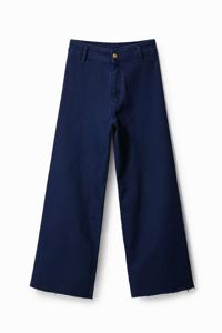 Cropped culotte jeans - BLUE - 34