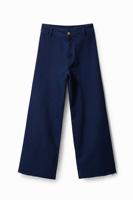 Cropped culotte jeans - BLUE - 34 - thumbnail