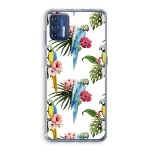 Kleurrijke papegaaien: Motorola Moto G9 Plus Transparant Hoesje