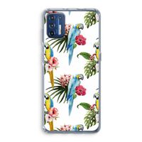 Kleurrijke papegaaien: Motorola Moto G9 Plus Transparant Hoesje