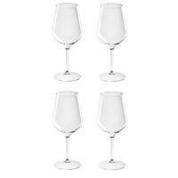 Santex Wijnglas - 4x - onbreekbaar kunststof - 47 cl - 470 ml - witte en rode wijn glazen