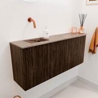 Toiletmeubel Mondiaz Joya Dlux | 101.6 cm | Meubelkleur Walnut | Faye wastafel Arena Wasbak Links | Zonder kraangat(en)