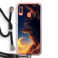 Night Guardian: Samsung Galaxy A20e Transparant Hoesje met koord