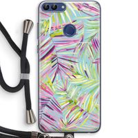 Tropical Palms Blue: Huawei P Smart (2018) Transparant Hoesje met koord