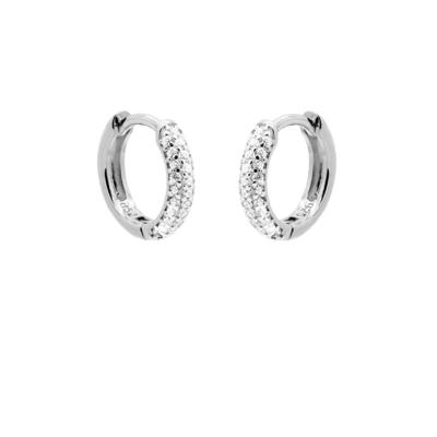 Karma Oorringen Hinged Hoops Best Zirconia Basic 12 mm Zilver