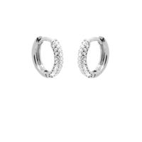 Karma Oorringen Hinged Hoops Best Zirconia Basic 12 mm Zilver