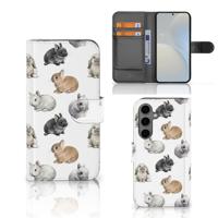 Telefoonhoesje | Met pasjeshouder | voor Samsung Galaxy S25 Konijntjes