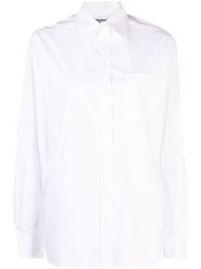 Moschino chemise en popeline à logo imprimé - Blanc