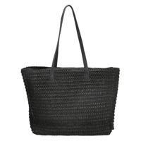 PE Florence Rieten Strandtas L Natural Life Zwart