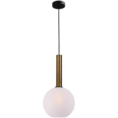 Masterlight Hanglamp Ø 25cmBella 2 Antiek messing met mat wit glas - 2980-10-06-25