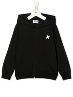 Golden Goose Kids capuche zippée à patch logo - Noir