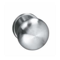 Knopkruk padd. op rozet m.ring rvs geborst.