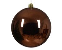 Kerstbal kunststof d14 cm espresso kerst - Decoris