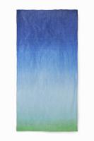 Rechthoekige geplooide sjaal kleurverloop - BLUE - U