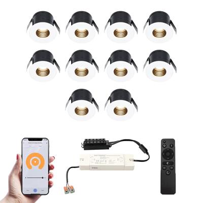 Set van 10 Betty Smart LED Mini Inbouwspots - Veranda spots - 12V 3W 140lm - Dimbaar - Wifi & Bluetooth - 2700K - IP44 waterdicht - Wit Set van 10 Betty Smart LED Mini Inbouwspots - Veranda spots - 12V 3W 140lm - Dimbaar - Wifi & Bluetooth - 2700K - IP44 waterdicht - Wit