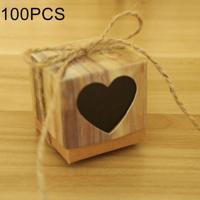 100 PC'S bruiloft houtnerf zwart hart-vormige patroon uitgeholde-out Kraft papier suiker vak grootte: 5 * 5 * 5cm 100 PC'S bruiloft houtnerf zwart hart-vormige patroon uitgeholde-out Kraft papier suiker vak grootte: 5 * 5 * 5cm