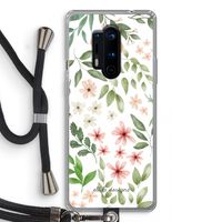 Botanical sweet flower heaven: OnePlus 8 Pro Transparant Hoesje met koord