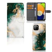 Bookcase voor Samsung Galaxy A03 Marmer Groen