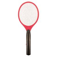 Vliegenmepper - elektrisch - rood - 46 cm - kunststof - op batterijen - anti-insecten