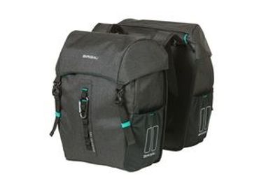Basil Discovery365d dubbele fietstas zwart melee