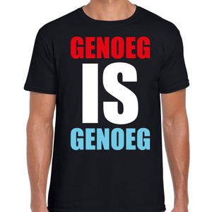 Genoeg is genoeg demonstratie / protest t-shirt zwart voor heren