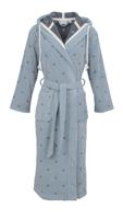 Carl Ross Carl Ross Dames Badjas Velours met Capuchon 623300 Iceblue/Basalt 44/46