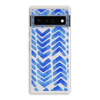 Blauwe pijlen: Google Pixel 6 Pro Transparant Hoesje