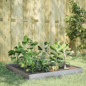 VidaXL Plantenbak verhoogd 100x100x18,5 cm gegalvaniseerd staal