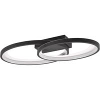 LED Plafondlamp 25W Warm Wit 3000K Zwart-Wit Metaal Rond