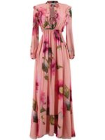 Giambattista Valli robe longue à imprimé Botanic Blow Up - Rose - thumbnail