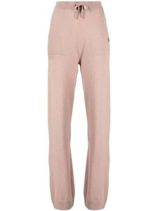 Lorena Antoniazzi pantalon de jogging droit à patch logo - Rose