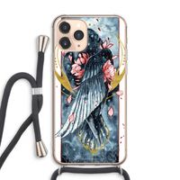 Golden Raven: iPhone 11 Pro Max Transparant Hoesje met koord
