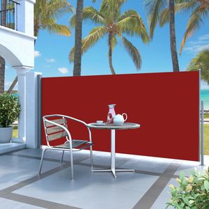 VidaXL Windscherm uittrekbaar 120x300 cm rood