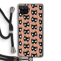 Kat: Samsung Galaxy A12 Transparant Hoesje met koord