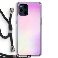 Flow mist pastel: Oppo Find X3 Transparant Hoesje met koord