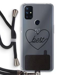 Best heart black: OnePlus Nord N10 5G Transparant Hoesje met koord