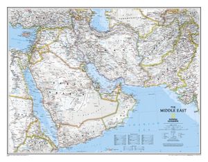 Wandkaart Middle East - Midden Oosten 76 x 58 cm | National Geographic