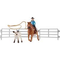 Farm World - Team roping met cowgirl Speelfiguur Farm World - Team roping met cowgirl Speelfiguur