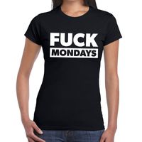 FUCK mondays fun t-shirt zwart voor dames 2XL  - - thumbnail
