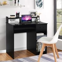 Computerbureau Opbergbureau Bureautafel Laptoptafel met Opberglade Zwart