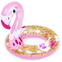 Opblaasbare zwemband/zwemring - flamingo - roze - D61 cm - speelgoed