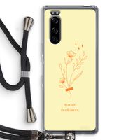 No rain no flowers: Sony Xperia 5 Transparant Hoesje met koord