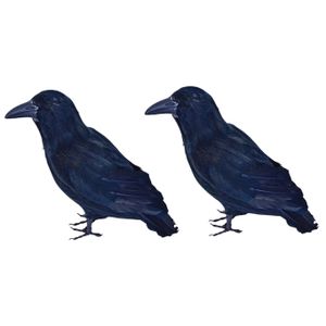 2x Horror raven/kraaien zwart 30 cm