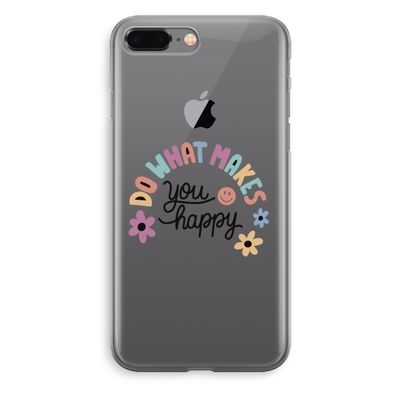 Happy days: iPhone 8 Plus Transparant Hoesje