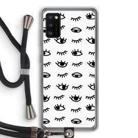 Eye pattern #2: Samsung Galaxy A41 Transparant Hoesje met koord