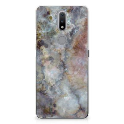 Nokia 2.4 | TPU | Siliconen hoesje | Marmer Grijs